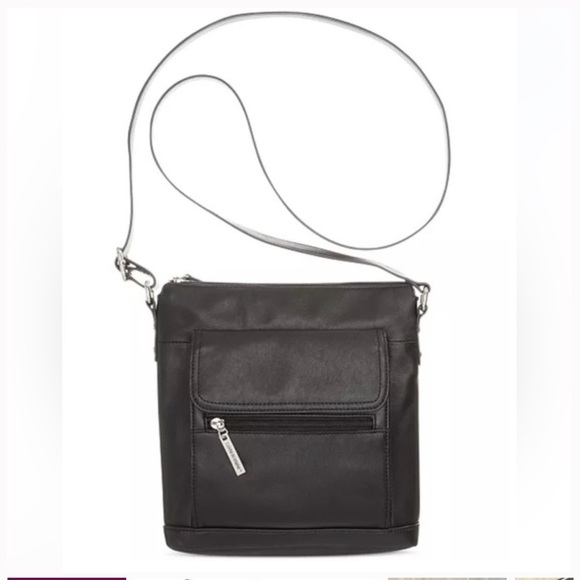 Giani Bernini Handbags - NEW GIANNI BERNINI BLACK LEATHER NAPPA NS CROSSBODY